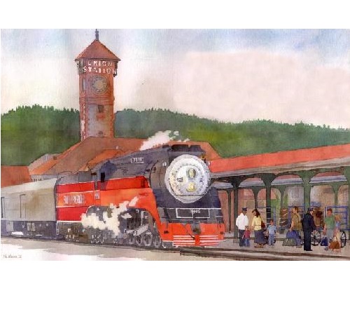 steam engine at Union Station